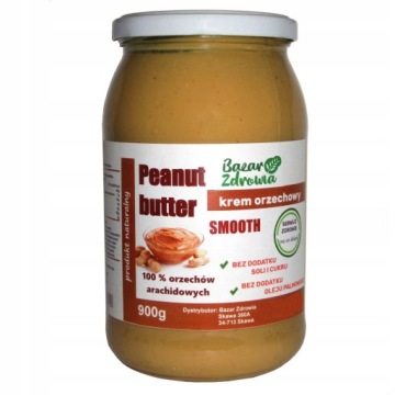 MASŁO ORZECHOWE SMOOTH 900g naturalne BEZ DODATKÓW