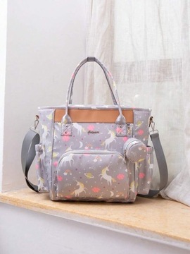 LEQUEEN BAG РЮКЗАК-ОРГАНИЗАТОР ДЛЯ КОЛЯСКИ ДЛЯ МАМА, ПАПА, ПЕГАС ЕДИНОРОГ