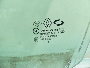 SKLO (OKNO) DVEŘE PŘEDNÍ LEVÝ RENAULT LATITUDE 2012R