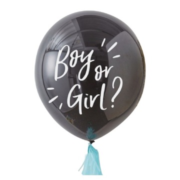 Balon Boy or Girl niebieski chłopiec Narodziny