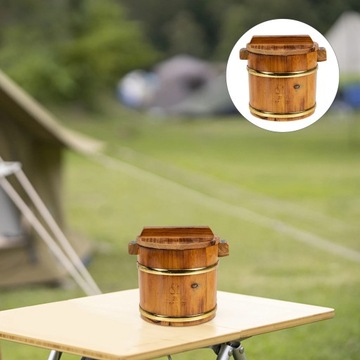 Круглая деревянная бочка для кадки бочкового риса.