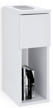 SZAFKA NOCNA WĄSKA Z SZUFLADĄ STOLIK NOCNY Z PÓŁKĄ, wymiary: 20 x30 x55 cm