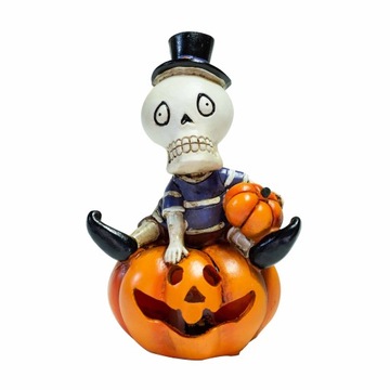 Halloween ozdoba Dyniowa Latarnia - Biała Czaszka