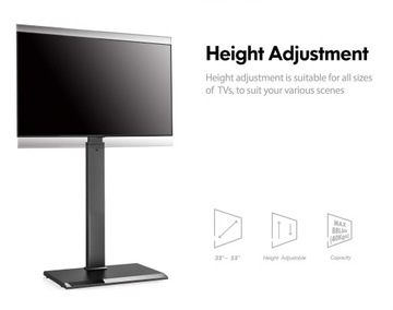 ПОДСТАВКА ДЛЯ ТЕЛЕВИЗОРА 32–55 ДЮЙМОВ, РЕГУЛИРУЕМАЯ ВЫСОТА