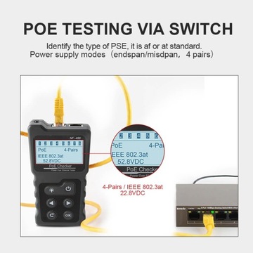Профессиональный тестер локальной сети и POE Noyafa NF-488