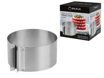 Obręcz rant do tortów h 15 śr. 14-24 cm PRACTICO Galicja