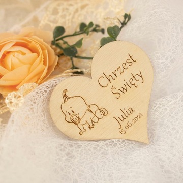 Благодарственный подарок гостям к Первому причастию Магнит-сердце