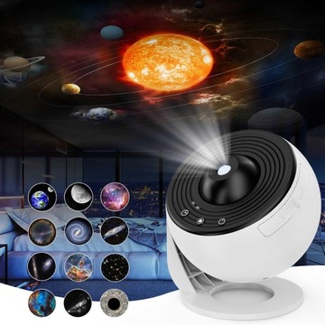 СВЕТОДИОДНЫЕ ЗВЕЗДЫ ПРОЕКТОР НОЧНИК 12 В 1 ВРАЩЕНИЕ НА 360° МЛЕЧНЫЙ ПУТЬ