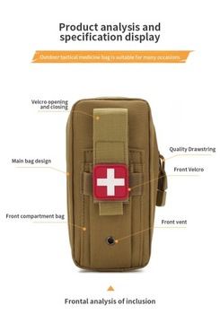 Тактические первые комплекты Molle, 3 шт., сумка для экстренной помощи на открытом воздухе, армейский охотничий автомобиль