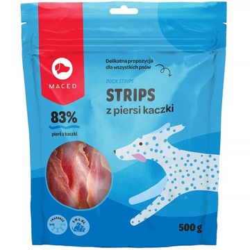 Maced STRIPSY z kaczki dla psa 500g przysmak