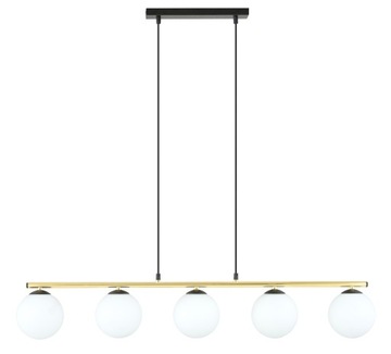 LAMPA WISZĄCA SUFITOWA ŻYRANDOL ZŁOTA KULE LED