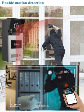 Умный 7-дюймовый Wi-Fi-монитор Tuya Видео дверной звонок Открытый дверной звонок Домофон