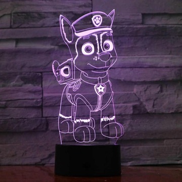 LAMPKA NOCNA PROJEKTOR 3D LED KOPARKA 7KOLORÓW