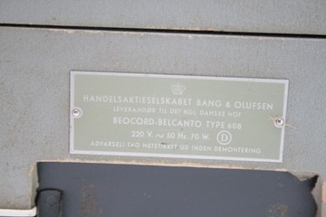 Катушечный магнитофон Bang & Olufsen Belcanto 1963 года выпуска