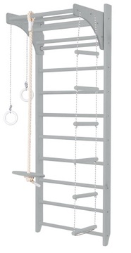 Drabinka gimnastyczna drewniana SZARA 220 cmx80 cm