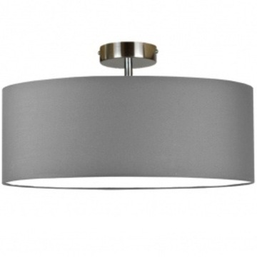 Lampa sufitowa żyrandol plafon LED abażur E27 do salonu szara