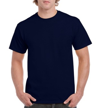 GRUBA KOSZULKA T-SHIRT - GILDAN - HEAVY - navy XXL