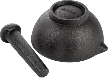 КУХОННАЯ СТУПКА С ПЕСТИКОМ ЧУГУННЫЙ ПЕСТИК ДЛЯ ИЗМЕЛЬЧЕНИЯ СПЕЦИЙ И ТРАВ