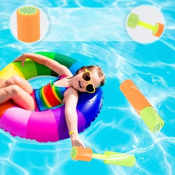 PISTOLETY NA WODĘ PIANY 15.5CM MINI PISTOLETY NA WODĘ DO PLAŻA BASENIE 6SZT