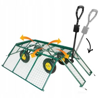 САДОВАЯ ТРАНСПОРТНАЯ ТЕЛЕЖКА Прицеп Садовая тачка Самосвал Сумка 300 кг