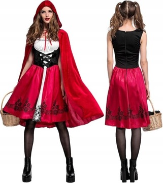 KOSTIUM COSPLAY DLA DOROSŁYCH CZERWONY KAPTUREK