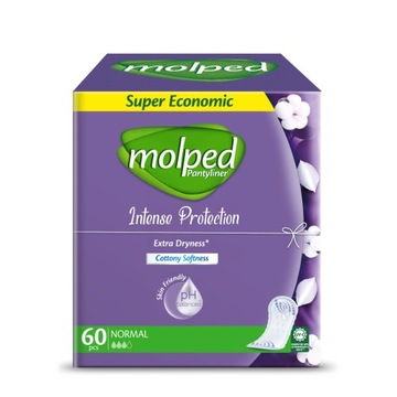 Wkładki Higieniczne Super Chłonne INTENSE PROTECTION 60 szt. MOLPED