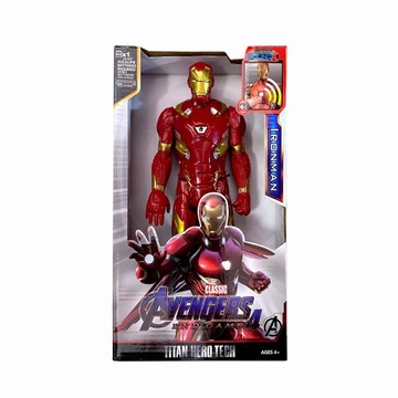 ФИГУРКА МСТИТЕЛЯ IRONMAN ПОДВИЖНАЯ ЗВУКОВАЯ СВЕТОДИОДНАЯ 30 см
