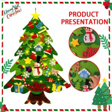 Рождественская елка из фетра Детская елка + светодиод 100 см