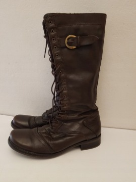 БОТИНКИ B&Co НА ШНУРОВКЕ, РАЗМЕР 41/25-26 СМ, КОЖАНЫЕ