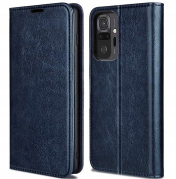 ETUI SKÓRZANE DO XIAOMI REDMI NOTE 10 PRO +SZKŁO