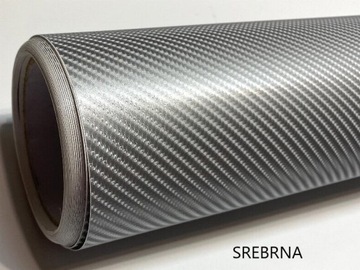 Фольга CARBON 4D оранжевая карбоновая 50см, самоклеящийся термопласт