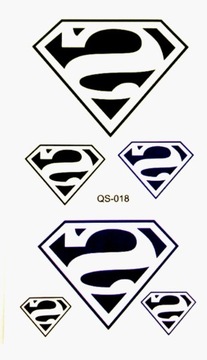 Tatuaż TYMCZASOWY Superman symbol znaczek Super