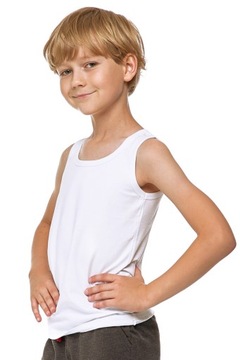 CHŁOPIĘCY BAWEŁNIANY PODKOSZULEK SZEROKIE RAMIĄCZKA KOSZULKA MORAJ 134-140