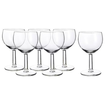 KIELISZKI DO WINA BIAŁEGO, CZERWONEGO 6SZT IKEA FORSIKTIGT 160ML