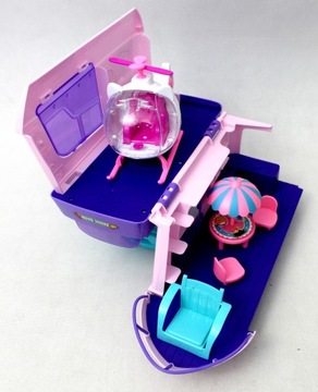 КОРАБЛЬ-ЯХТА ЛОДКА ДЛЯ КУКОЛ + БОЛЬШОЙ ВЕРТОЛЕТ