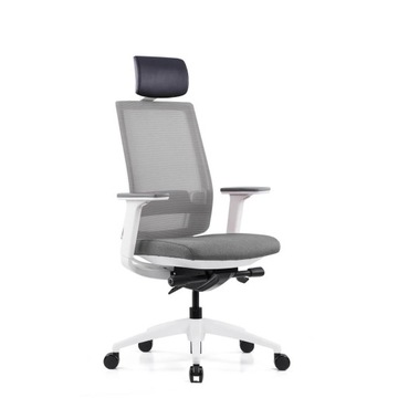 Fotel biurowy obrotowy ergonomiczny biały design
