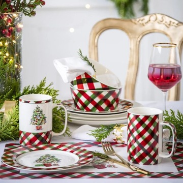 Миска с карточкой Altom Christmas Classic фарфоровый салатник, 15 см.