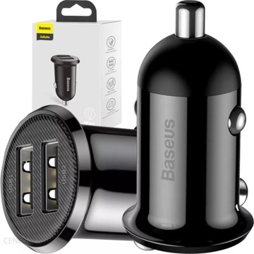 BASEUS SZYBKA ŁADOWARKA SAMOCHODOWA 2X USB 4.8A