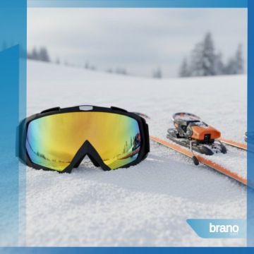 Лыжные очки, Очки, Для катания на лыжах, сноуборде, ЗИМА, Ветрозащитные, АНТИПАРОВАЯ