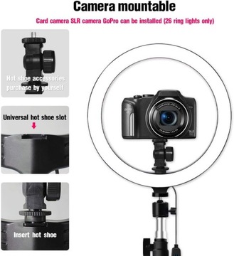 Кольцевой светильник 10-дюймовый штатив для селфи со штативом и держателем