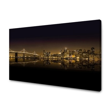 Obraz na płótnie Architektura San Francisko 80X40 cm USA Kalifornia Noc