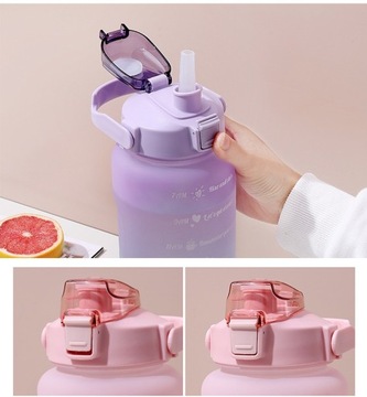 БУТЫЛКА ДЛЯ ВОДЫ СПОРТИВНАЯ БУТЫЛКА С МЕРКОЙ ДЛЯ ФИТНЕС-ЗАЛОВ 2Л