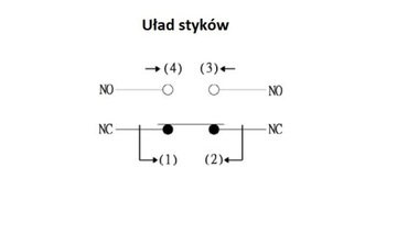 ME-8104 wyłącznik krańcowy z dźwignią 30mm z metalową rolką fi18mm