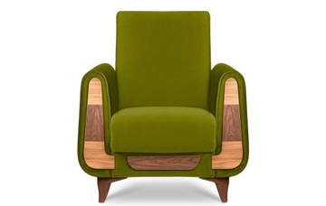 Fotel modern drewno welur kolory do wyboru GUSTAVO