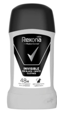 Rexona Men Invisible Black + White antyperspirant sztyft 48H 50 ml