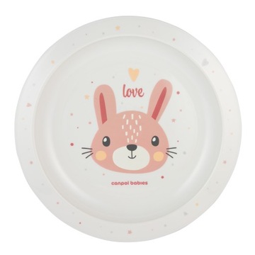 CANPOL 4/411 Talerz plastikowy Cute Animals róż pin2