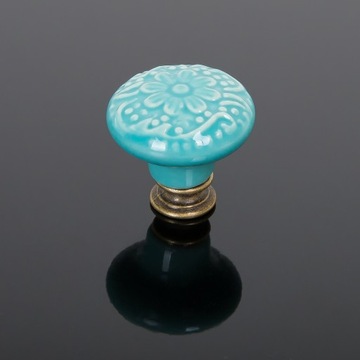 Ручка мебельная, РОЛИКОВЫЙ ФАРФОР, темно-синий, 34 мм