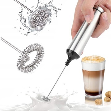 SPIENIACZ TRZEPACZKA DO MLEKA KAWY STAL NIERDZEWNA
