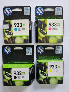 ZESTAW 4 ORYGINALNYCH TUSZY HP 932XL 933XL NOWE