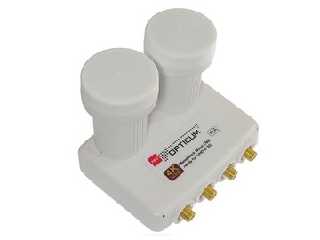 Konwerter satelitarny monoblock Opticum Quad Astra i HotBird do 4 dekoderów